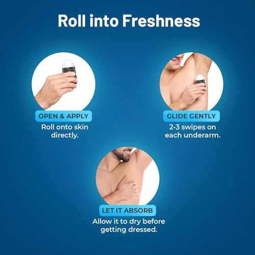 Image of Wild Stone Wave Anti-Odour Roll On For Men, 50ml | Up to 72-Hour Odour Control | With Sea Minerals & Niacinamide | Skin Friendly & Itch Free Deodorant Roll On | Long-Lasting Freshness