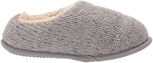 Dearfoams Women's Alicia Ragg Knit Clog Slipper, Medium Grey, Small | Image 5