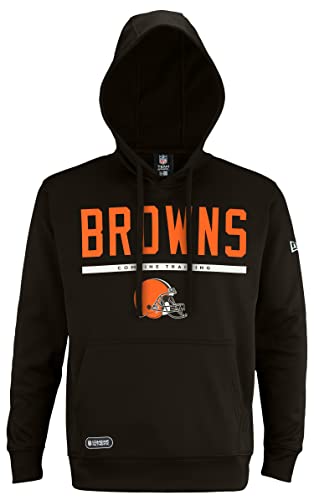 New-Era-NFL-Mens-Safety-Performance-Pullover-Hooded-Sweatshirt-Pro-Football-Fleece-Hoodie-Cleveland-Browns-Medium