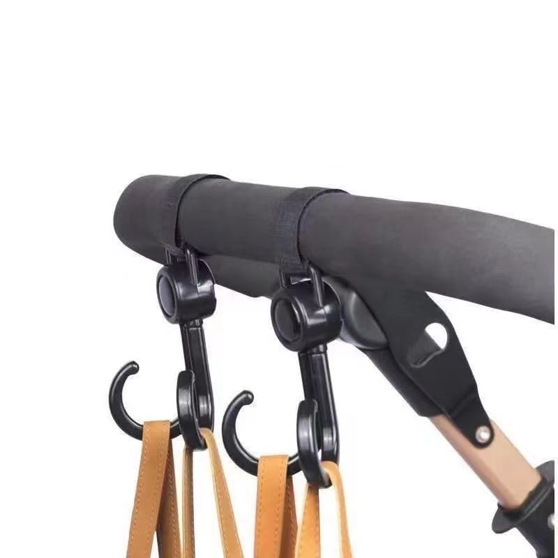 AiAigpt Versatile Double Hook for Electric Bikes and Bicycles, Strong Load-Bearing Hook with 360° Rotation, Lightweight and Durable Hanging Hook for Bags, Groceries, Baby Strollers, and More