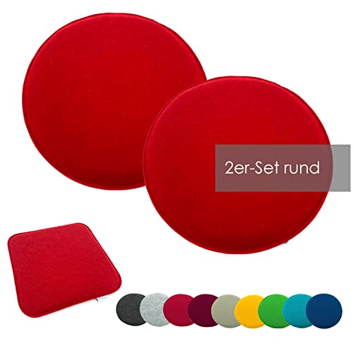 heimtexland ® 2er Pack Sitzkissen Filz Stuhlkissen Bodenkissen...