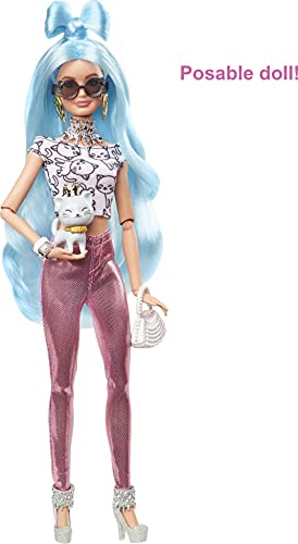 Barbie GYJ69 - Extra Deluxe Puppe mit blauem Haar, Moderad mit 30 Kombinationen, Spielzeug ab 3 Jahren – Bild 3
