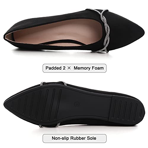 Image of Dear Time Women's Ballet Flats Dress Ballet Shoes Slip on for Office Work Comfortable Shoes
