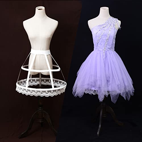 Image of Women Crinoline Petticoat Hoops Skirt Short Half Slip Underskirt for Girls Wedding Bridal Underskirt Slip