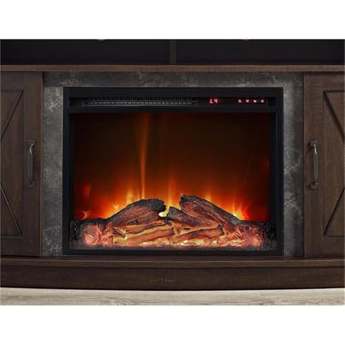Image of Ameriwood Home Barrow Creek Electric Fireplace TV Stand for TVs up to 60 inch, Espresso