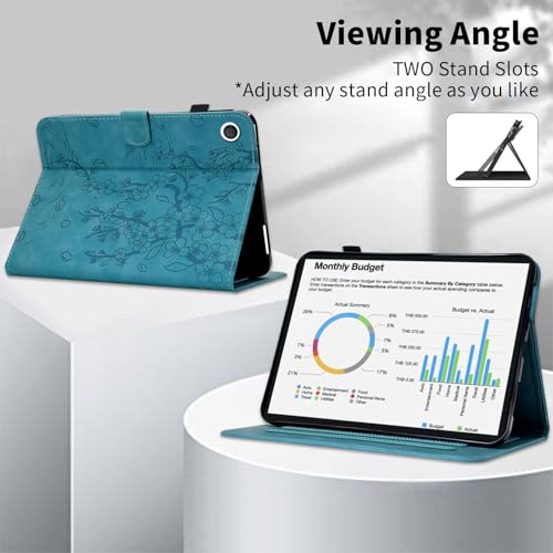 Coque iPad Mini 5 4 3 2 1 support multi-angles rigide bleu avec veille auto - 2