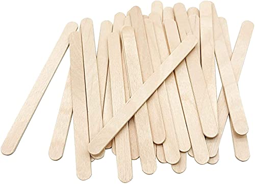 Wemelody 50 Pcs Craft Sticks Ice Cream Sticks Natural Wood Popsicle Craft Sticks 3.38 inch Length Treat Sticks Ice Pop Sticks for DIY Crafts