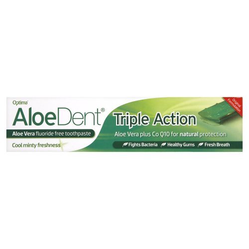 AloeDent Triple Action 100 ml Aloe Vera Fluoride-Free Toothpaste - by Aloe Dent