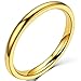Jude Jewelers Stainless Steel Stackable Ring Wedding Band (Gold, 6)