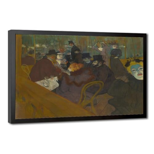Poster Au Moulin Rouge Toulouse Lautrec en impression sur toile haute definition