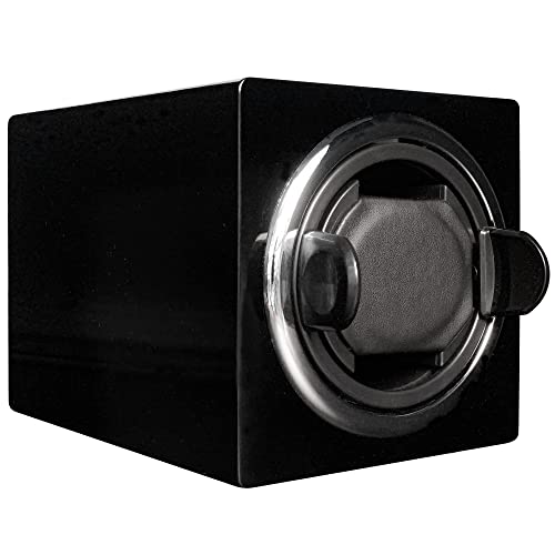 ORYX Single Watch Winder for 1 Automatic Watches Wooden Rotating Watch Box Compatible with Rolex Storage Case, Battery Operated or USB Powered Super Quiet Mabuchi Motor