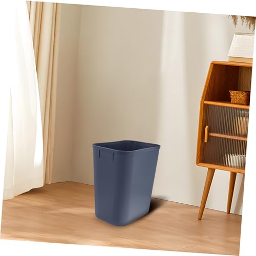Caneca de basura rectangular gris de plástico miniatura 3