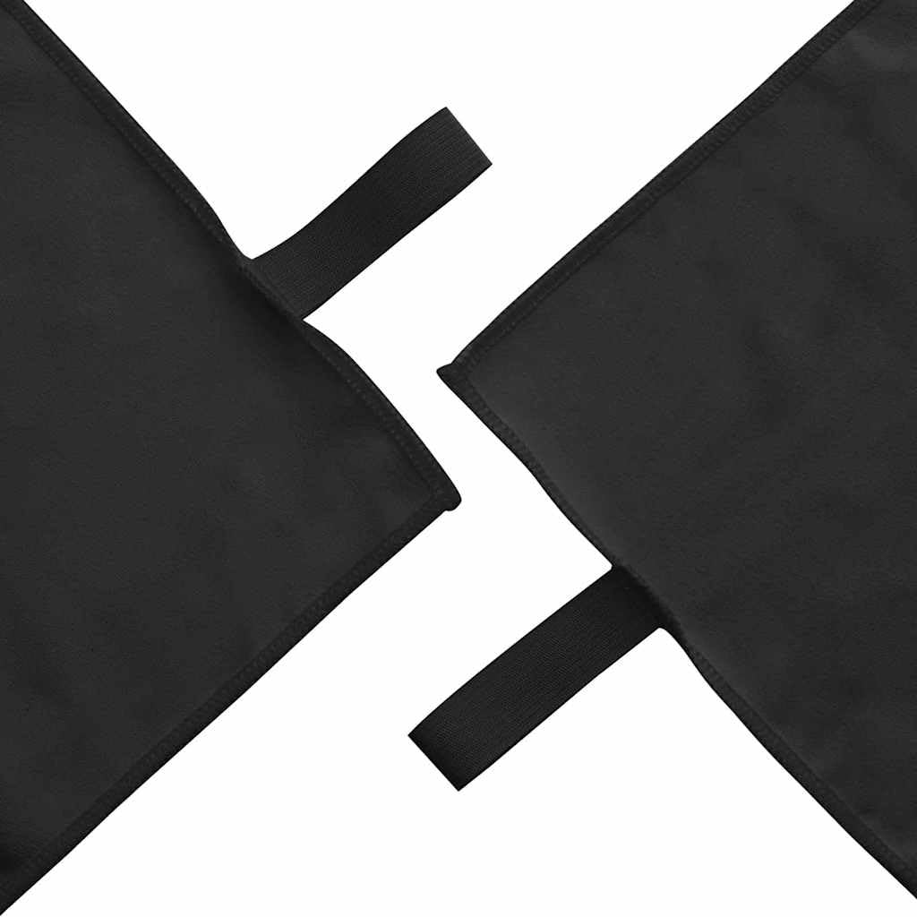 Juego de 3 toallas de deporte de color negro de poliéster y poliamida con superficie suave al tacto, de secado rápido, absorbente para gimnasio, camping, playa y bienestar
