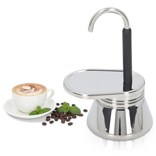 Buachois Olla Para Moca Con Un Solo Pico, Cafetera Moca, Cafetera Espresso De Acero Inoxidable, Estufa Con Pico Estilo Italiano Con Un Solo Tubo Para Cafetería, Cocina Casera