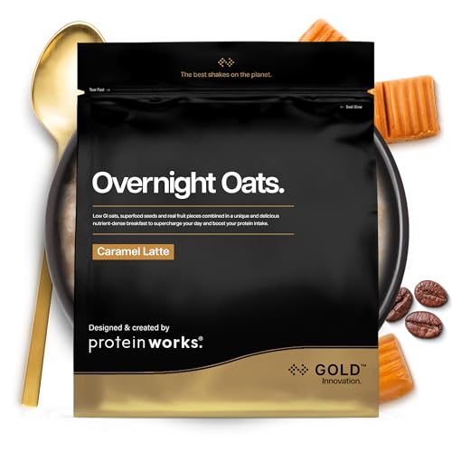 Overnight Oats | Colazione Ad Alto Contenuto Proteico | Snack A Basso Contenuto Di Zucchero | Avena A Basso Indice Glicemico | THE PROTEIN WORKS | Caramel Latte | 500g