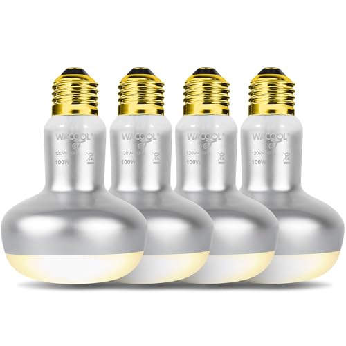 WACOOL 4 Pack Heat Lamp Bulbs for Reptiles, 100W Intense Basking Spot Lights, Simulate Daytime Sunshine Heat Bulbs, UVA Daylight Heat Lamp for Bearded Dragon, Lizard, Turtle, Tortoise, Gecko - image 8