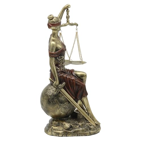 Estatua Themis Diosa Romana de Justicia en Resina 14"