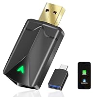 Carplay Wireless Adapter – Android Auto Wireless Adapter, 5,8-GHz-WLAN, Plug & Play, Mini & Stabil, iOS 10+/Android 10+, Schnelle Auto-Verbindung für Fahrzeuge ab Baujahr 2016. (1 Stück)