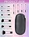 JELIEE 10 Pcs Travel Makeup Brush Set Black Mini Makeup Brushes with Makeup Brush Pouch Portable Foundation Powder Concealers Eye Shadows Makeup Set Professional Makeup Brush Set