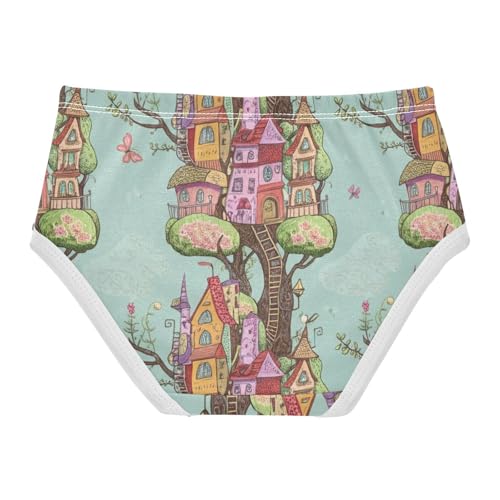 Personalized Girls Underwear Toddler 2t Cotton Panties Little Girl Cartoon Tree House Briefs Kids Undies2