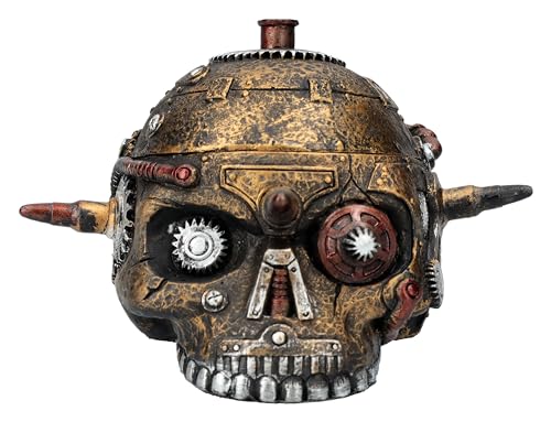 Steampunk tête de mort Pacific Giftware résine crâne déco indus gothique - 2
