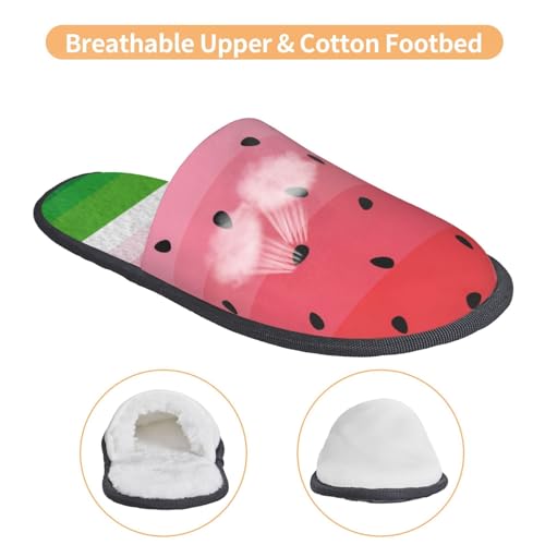 Watermelon Print House Slippers For Women And Men,Soft Slippers With Memory Foam,Non-Slip Indoor Home Shoes3