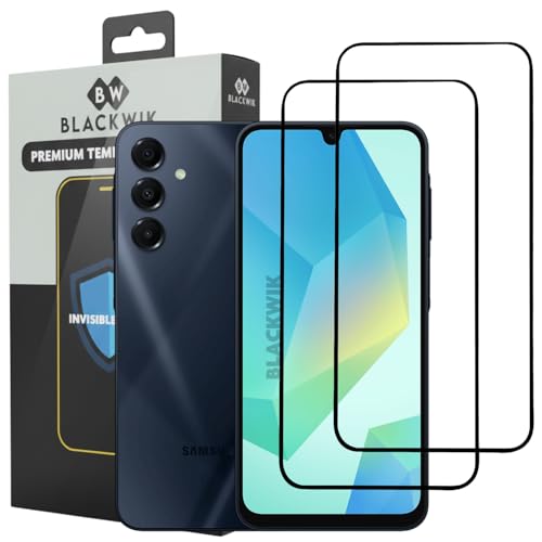 Image of Blackwik Tempered Glass Screen Protector for Samsung Galaxy A16 / F16 / M16 / A26 / A17 5G / M36 with Edge-To-Edge Protector Coverage | Easy Installation Kit (Black) (Pack Of 2)