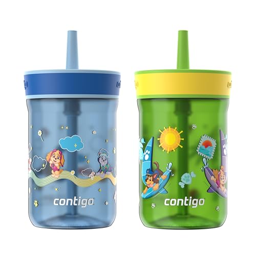 Contigo Leighton Tumbler with Straw 14 oz Cool Lime PAW Patrol (Color changing straw); Glacier PAW Patrol (Color changing body)