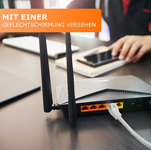 1aTTack.de 3,0m - bianco - 1 pezzo - CAT.7 Cavi di...