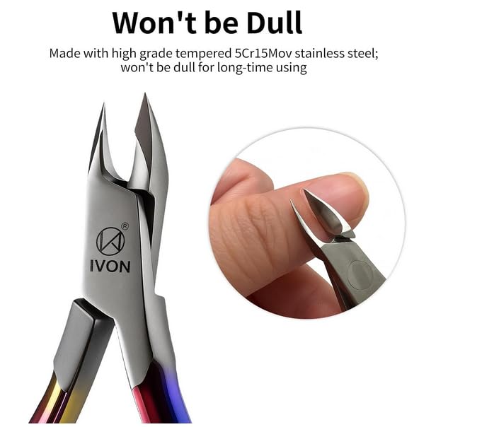 Cuticle Cutter,Premium Stainless Steel Cuticle Cutter for Tiny Areas,Professional Manicure Nail Care Tool Colour - Image 4