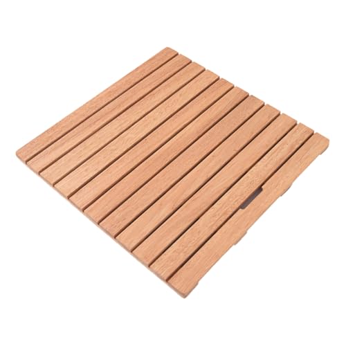 Peakjune Alfombra de baño de Madera,tarima Ducha Madera,Alfombra baño Madera,Alfombrillas de Ducha de Madera,1 Pieza,Resistente Al Agua Y Al Moho,Antideslizante,Ducha,Sauna,Antideslizante