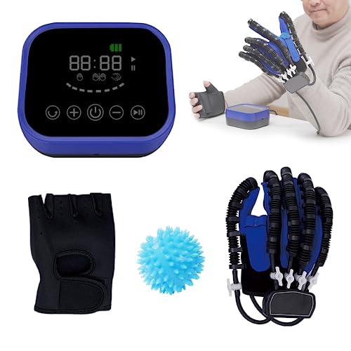YEUNTANH Arthritis Stroke Hemiplegia Patient Finger and Hand Function Rehabilitation Trainer,Robot Rehab Gloves Recovery Exercise Equipment Device orthosis (Right hand, Small)