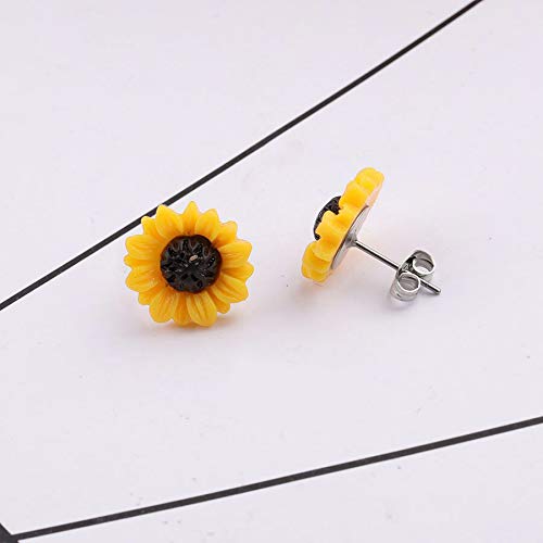 Colar de Girassol e Brinco de Girassol | Frete Grátis (Dourado Rose)