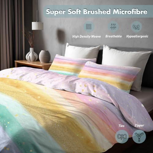 Housse de couette zippée 220x240 microfibre douce infroissable - 6