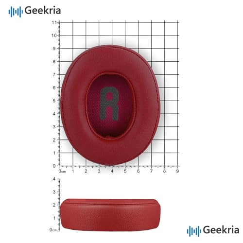 Image of Geekria Replacement Ear Pads Compatible with JBL Tune720BT / Tune750BTNC / Tune710BT / Tune700BT / Tune760NC / Tune770NC Wireless Over-Ear Headphones Ear Cushions, Repair Parts (Red)