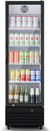 Image of BODEGA BODEGACOOLER 9 Cu.Ft Commercial Beverage Refrigerator with Glass Door,Display Drink Refrigerators fridge for Beer Display Drink Cooler Rapid Cooling & Quiet for Bar Restaurant Office Store Use