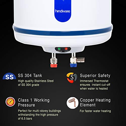 Image of Hindware Atlantic Acero Neo 15 Litre Storage Geyser (4-Star BEE Rating, 2kW)