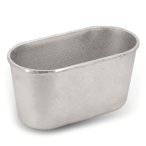 STP GOODS Cast Aluminum Bread Mold Rectangular, Loaf Pan, Perfect for Pound Cakes, Breads, & More, Dishwasher safe (Oval)