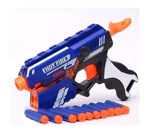 Image of Blaze Blaster Storm Hot Fire Shooting Toy Gun with 10 Soft Foam Bullets Perfect Guns for Boys Kids(HOT FIRE Gun)