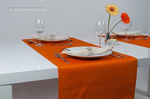 1 x runner da tavola colore arancione 45x150 cm