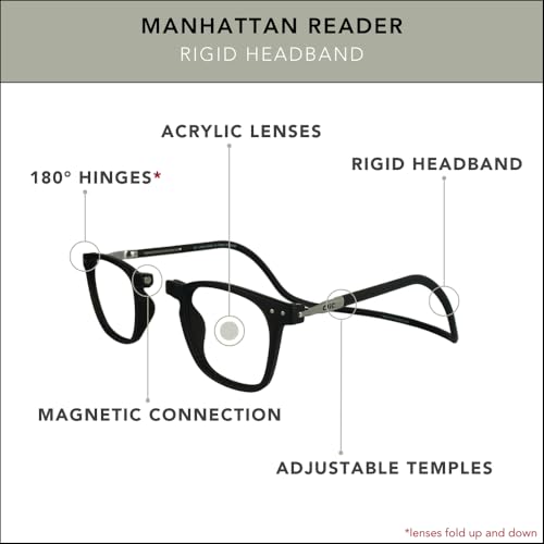 Clic MANHATTAN BLACK 2.00 Magnetic Reading Glasses thumb #4