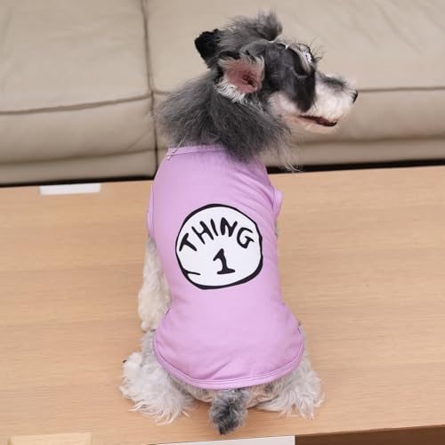 Image of CuteBone Dog Shirts 2-Pack Soft Pet Clothes Breathable Summer Vest for Small Puppy and Stretchy Cat Apparel