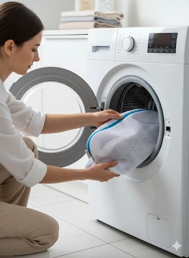 Image of 2 PCS Laundry Bag for Shoes, Lingerie Etc., Mesh Laundry Bag with Zipper for Sneakers, Running Shoes, Socks, Bra, Delicates and Toys Etc.