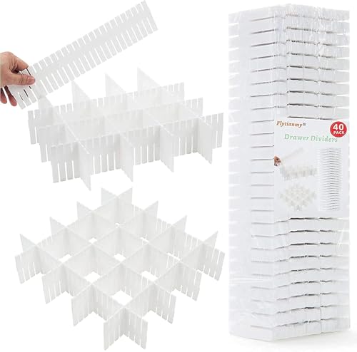 Flytianmy 40-Piece Adjustable Drawer Organizer Set