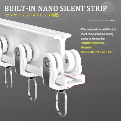 Riel de cortina flexible ajustable de aluminio de 380 cm para ventanas en proa 5