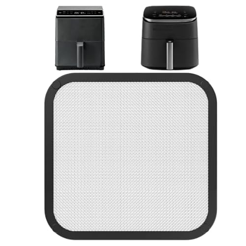 Rejilla Antisalpicaduras para Freidora de Aire 22×21,5 cm – Compatible con Cosori Dual Blaze 6,4 L y Cosori Turboblaze 6L– Filtro de Acero Inoxidable con Borde de Silicona e Imanes Incrustados