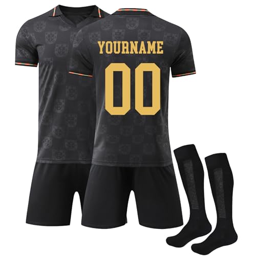 Portugal 2025/2026 Camiseta de Fútbol Personalizadas para Hombres y Niño, Equipación de Fútbol DIY Nombre Número con Conjunto Top Pantalón Corto y Calcetines Regalo de Fútbol