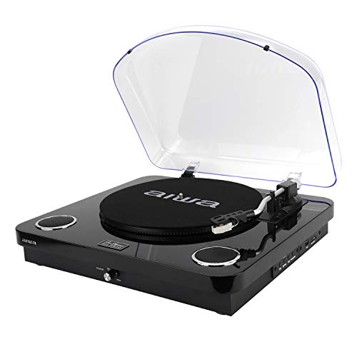Aiwa GBTUR-120BKMKII : Tourne-Disque Bluetooth avec Encoding, 3 Vitesses, Radio FM, USB et SD – Conversion directe de… - Les Beatles, Paul McCartney, John Lennon, RIngo Starr, George Harrison Aiwa GBTUR-120BKMKII : Tourne-Disque Bluetooth avec Encoding, 3 Vitesses, Radio FM, USB et SD - Conversion directe de… – Image 5