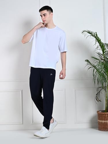 Image of FITINC Soft Cotton Joggers for Men | Regular Fit Summer Jogger for Gym, Running, Walking, Training with Zipper Pockets & Cuffed Ankles for Casual Outings