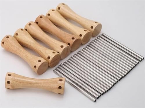 Soporte para botellas de vino de mesa de madera y metal miniatura 5